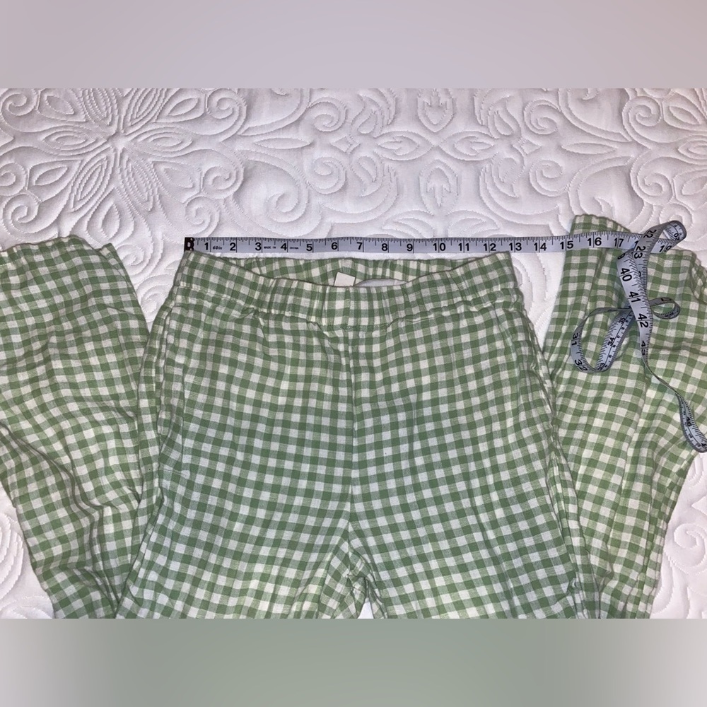 American Eagle Green/White Plaid Linen Set in size XXS - Picture 10 of 15